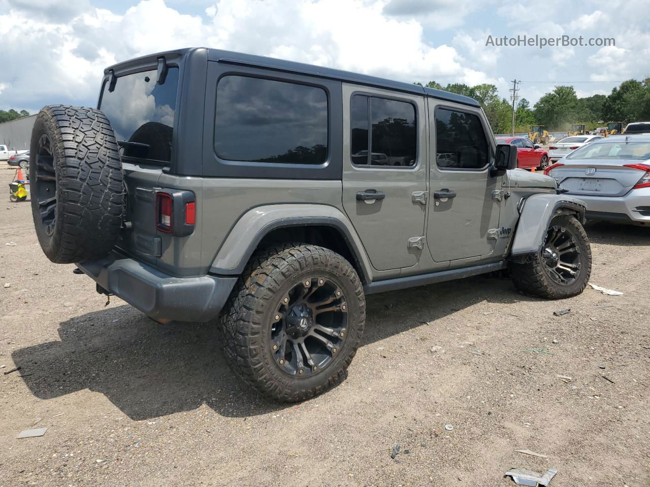 2019 Jeep Wrangler Unlimited Sport Gray vin: 1C4HJXDN0KW623598