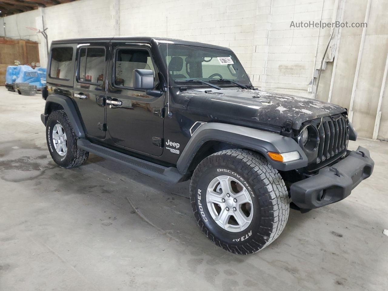 2019 Jeep Wrangler Unlimited Sport Black vin: 1C4HJXDN0KW668993