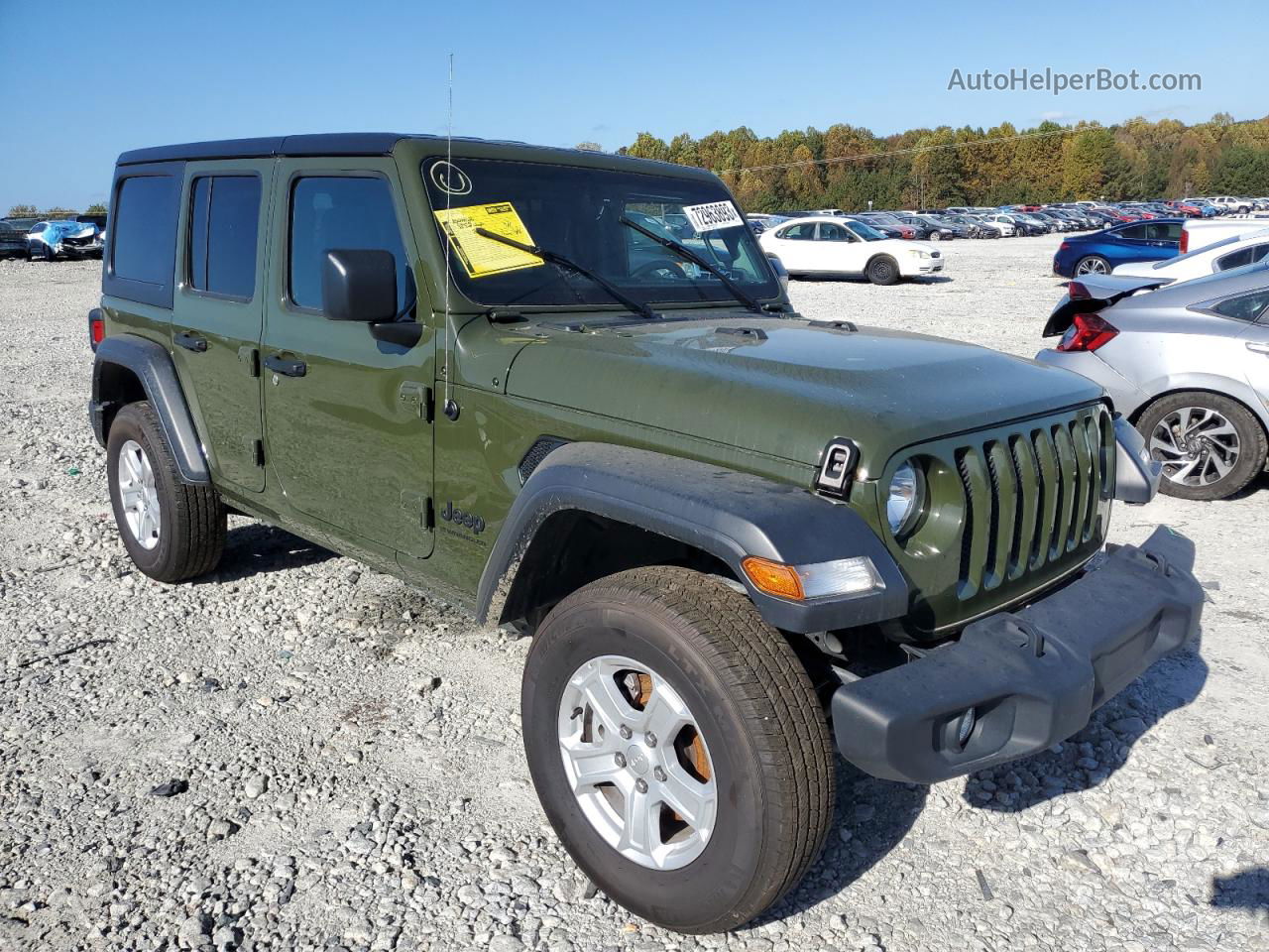 2023 Jeep Wrangler Sport Зеленый vin: 1C4HJXDN0PW511701