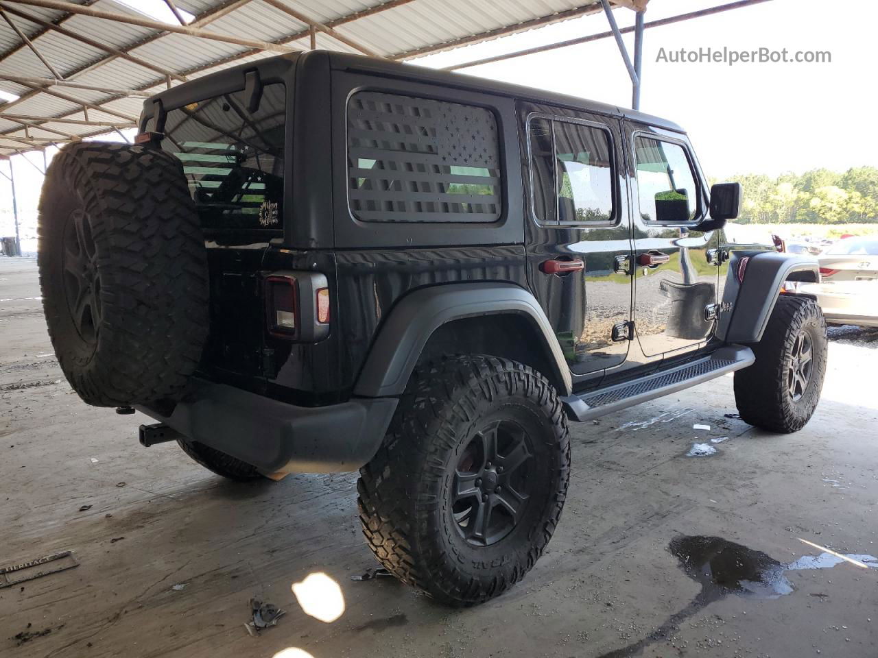 2019 Jeep Wrangler Unlimited Sport Black vin: 1C4HJXDN1KW636683