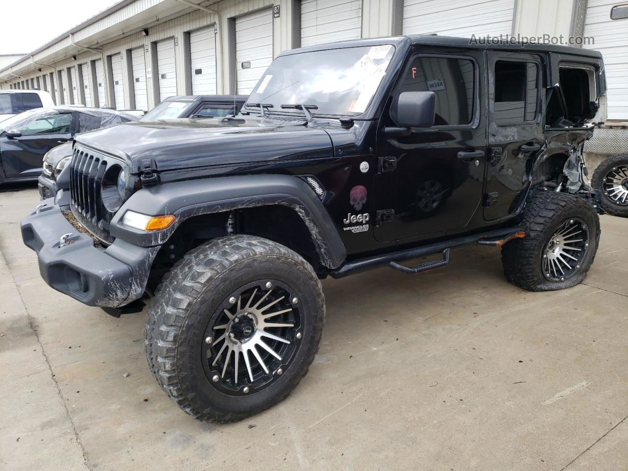 2019 Jeep Wrangler Unlimited Sport Черный vin: 1C4HJXDN2KW689344