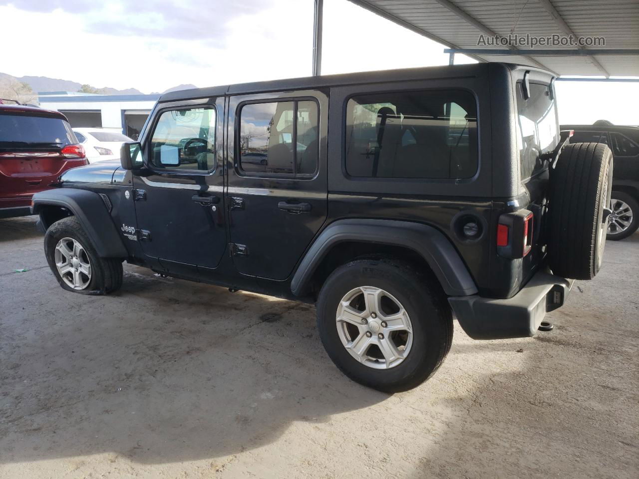 2019 Jeep Wrangler Unlimited Sport Black vin: 1C4HJXDN3KW573134