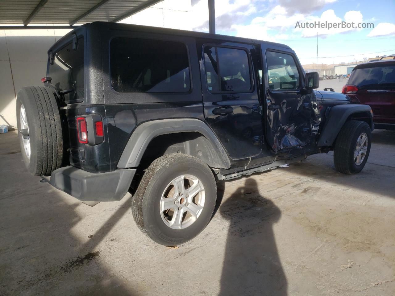 2019 Jeep Wrangler Unlimited Sport Black vin: 1C4HJXDN3KW573134