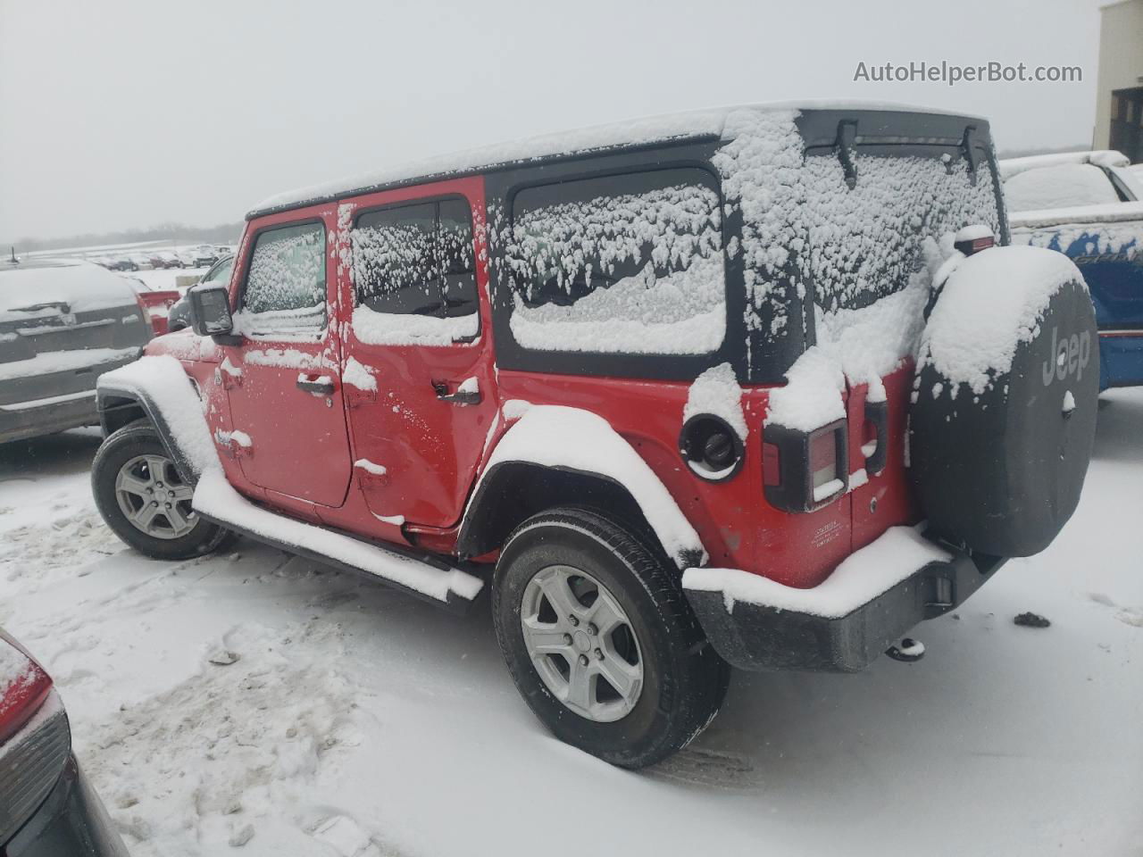 2019 Jeep Wrangler Unlimited Sport Red vin: 1C4HJXDN3KW617679