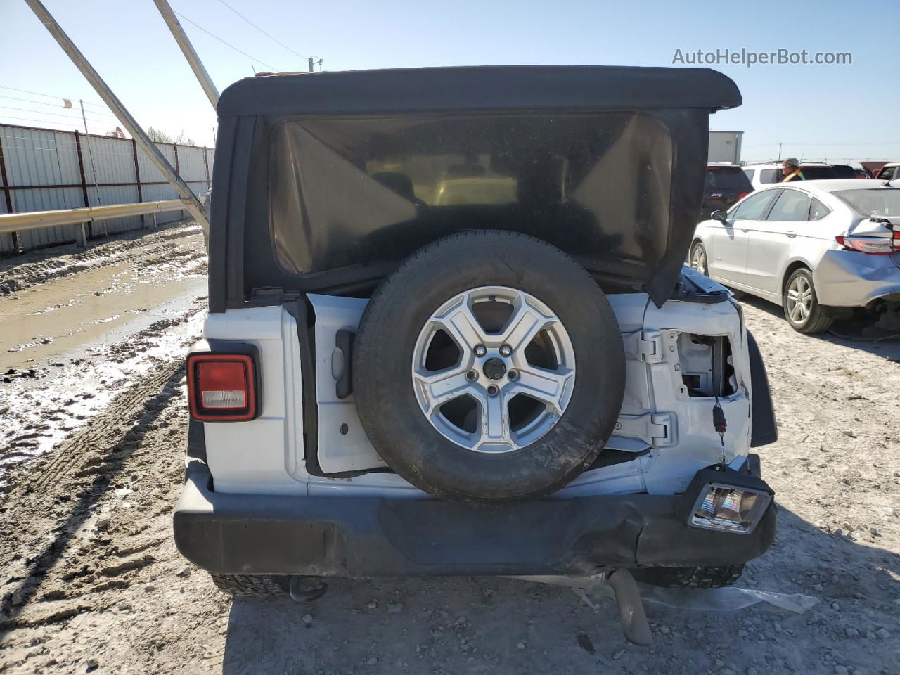 2019 Jeep Wrangler Unlimited Sport White vin: 1C4HJXDN3KW668843