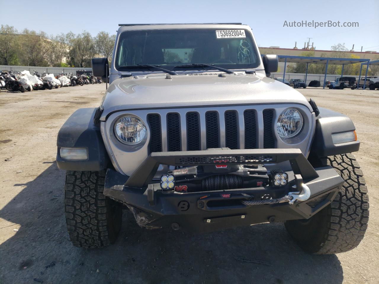 2019 Jeep Wrangler Unlimited Sport Silver vin: 1C4HJXDN4KW592095