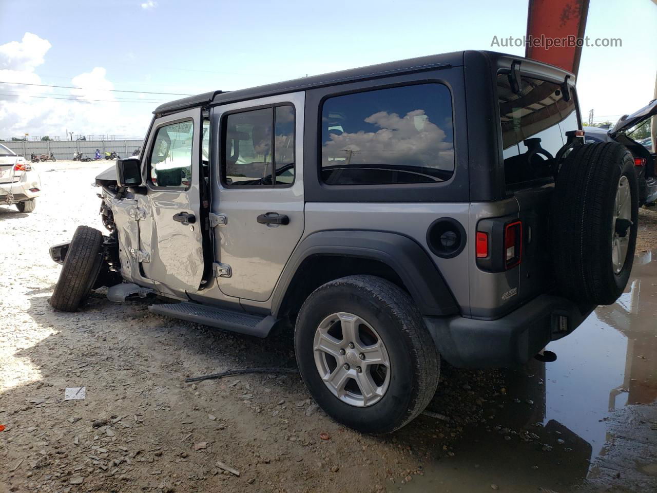 2019 Jeep Wrangler Unlimited Sport Silver vin: 1C4HJXDN5KW555525