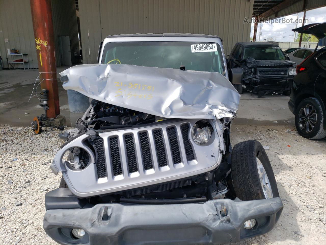 2019 Jeep Wrangler Unlimited Sport Silver vin: 1C4HJXDN5KW555525