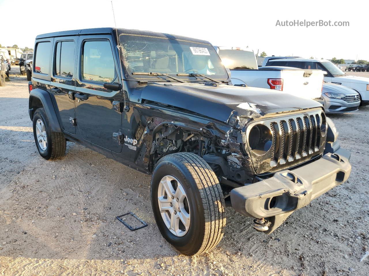 2019 Jeep Wrangler Unlimited Sport Черный vin: 1C4HJXDN5KW635262