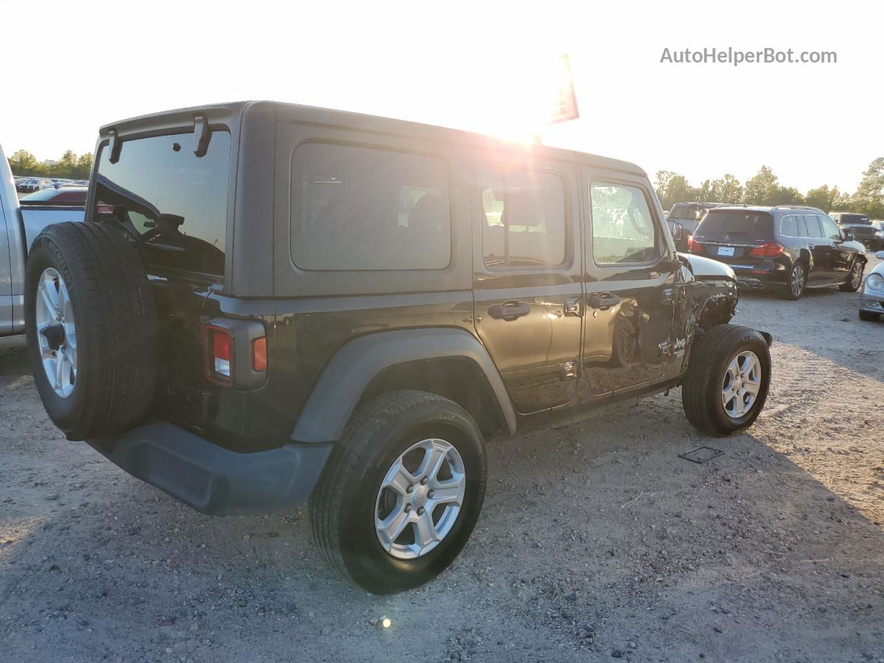 2019 Jeep Wrangler Unlimited Sport Черный vin: 1C4HJXDN5KW635262