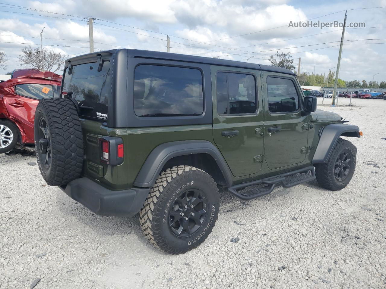 2023 Jeep Wrangler Sport Зеленый vin: 1C4HJXDN5PW509345