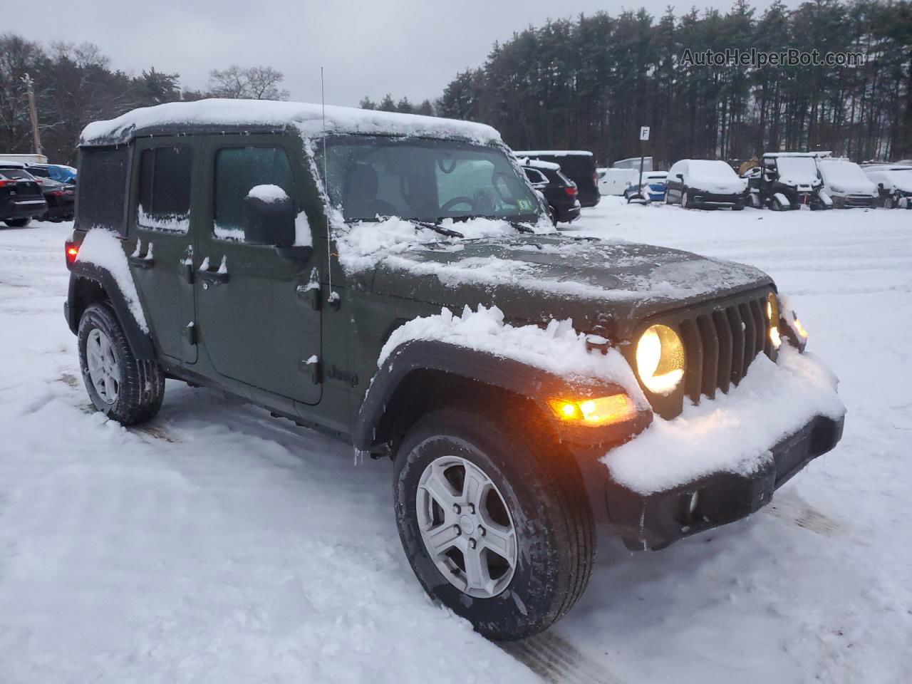 2023 Jeep Wrangler Sport Зеленый vin: 1C4HJXDN5PW608070