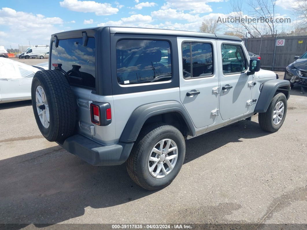 2023 Jeep Wrangler 4-door Sport S 4x4 Silver vin: 1C4HJXDN5PW632806