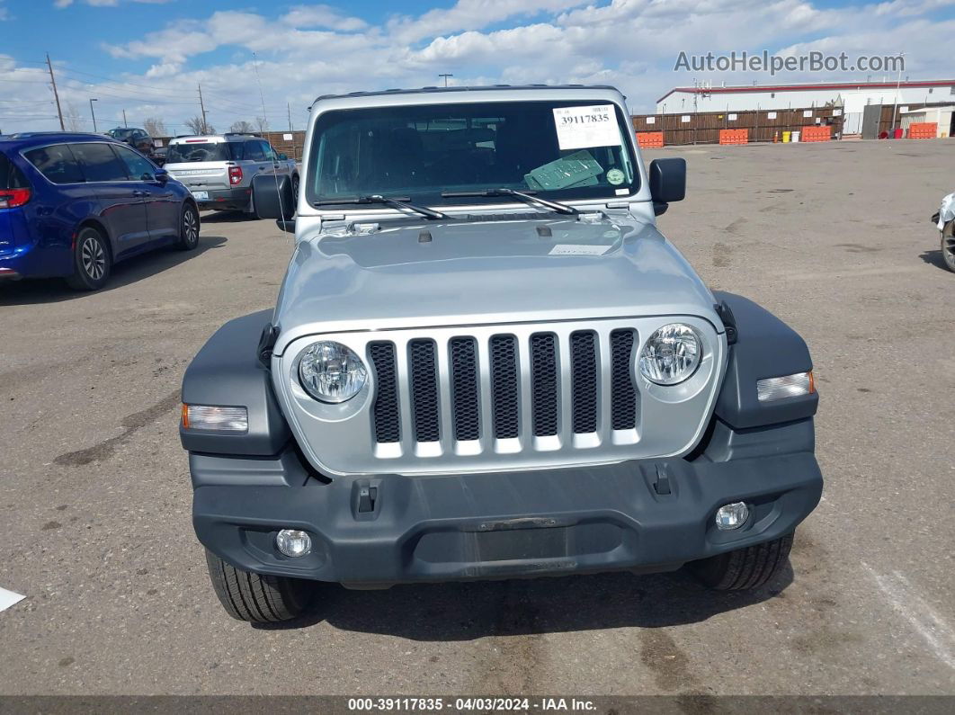 2023 Jeep Wrangler 4-door Sport S 4x4 Silver vin: 1C4HJXDN5PW632806