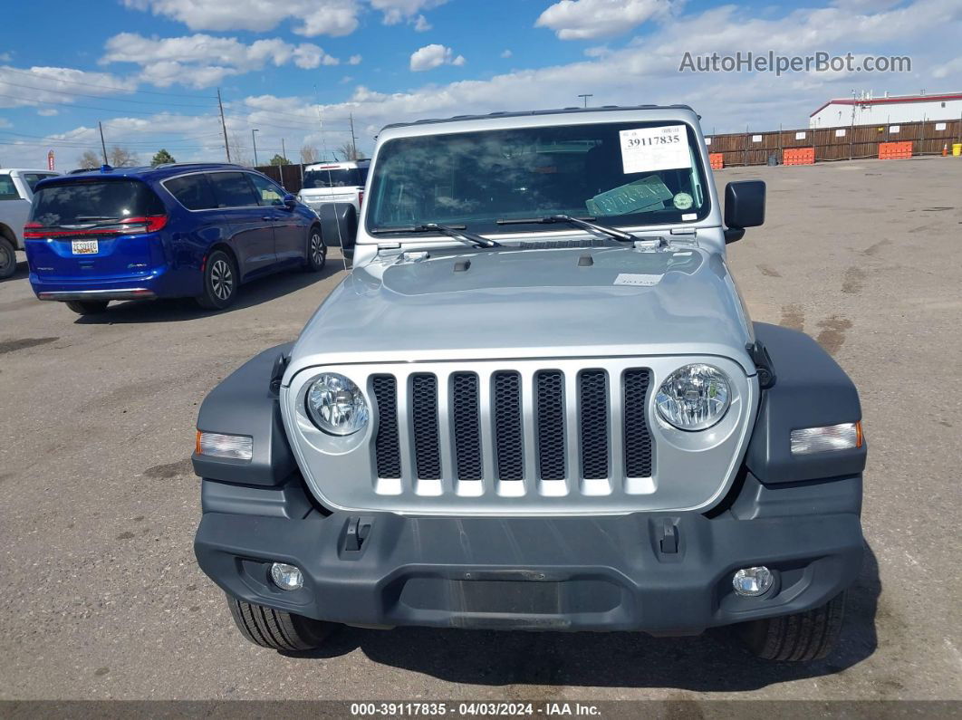 2023 Jeep Wrangler 4-door Sport S 4x4 Silver vin: 1C4HJXDN5PW632806