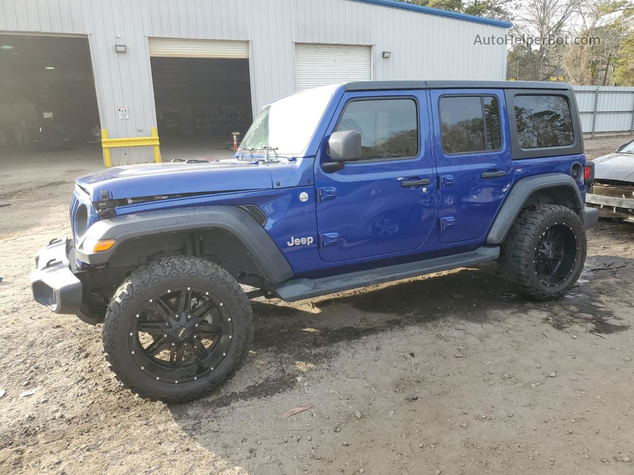 2019 Jeep Wrangler Unlimited Sport Blue vin: 1C4HJXDN7KW524342