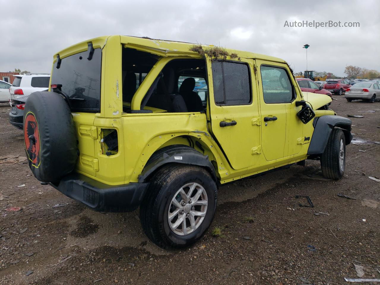 2023 Jeep Wrangler Sport Yellow vin: 1C4HJXDN7PW634315