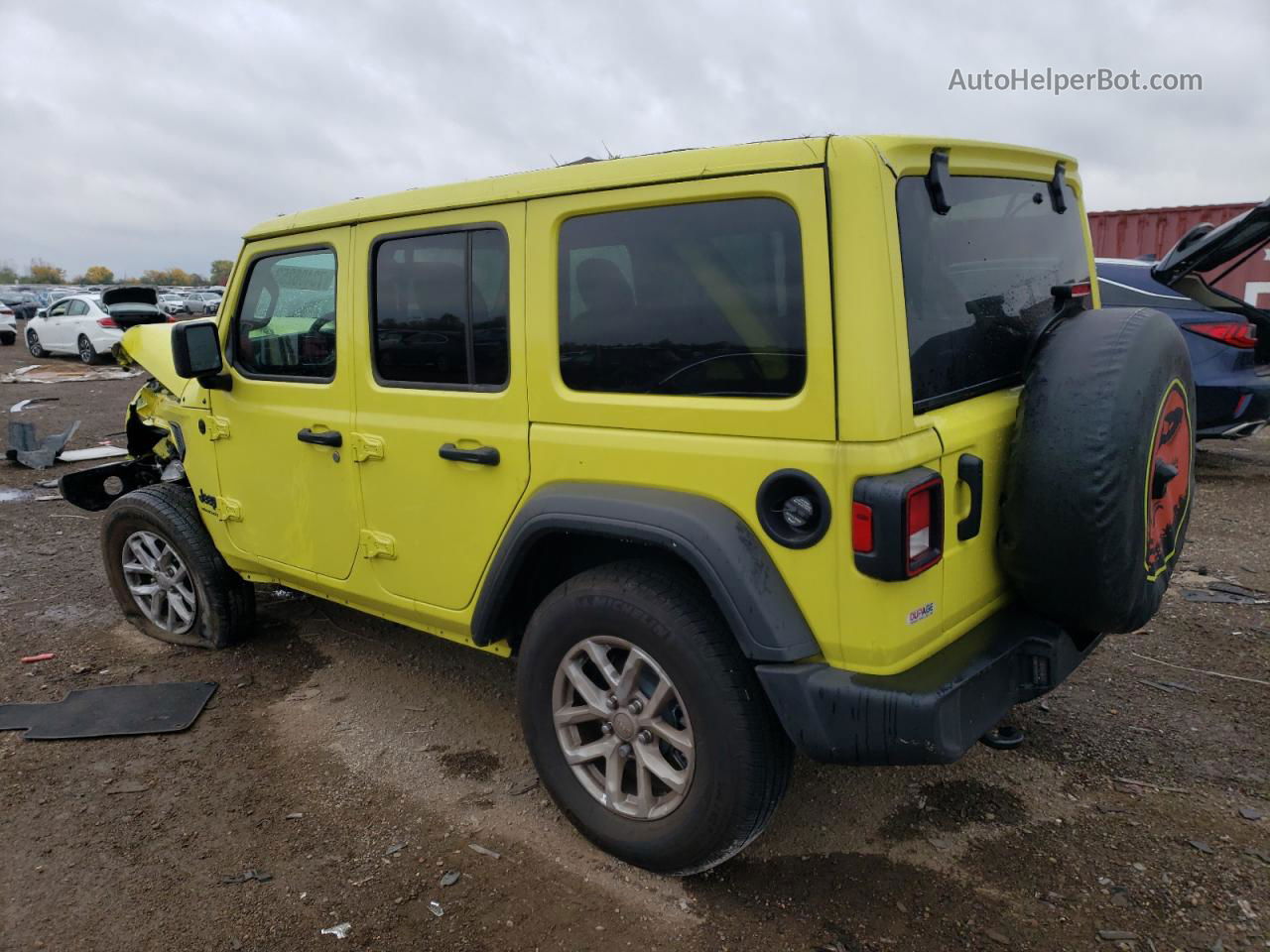 2023 Jeep Wrangler Sport Yellow vin: 1C4HJXDN7PW634315