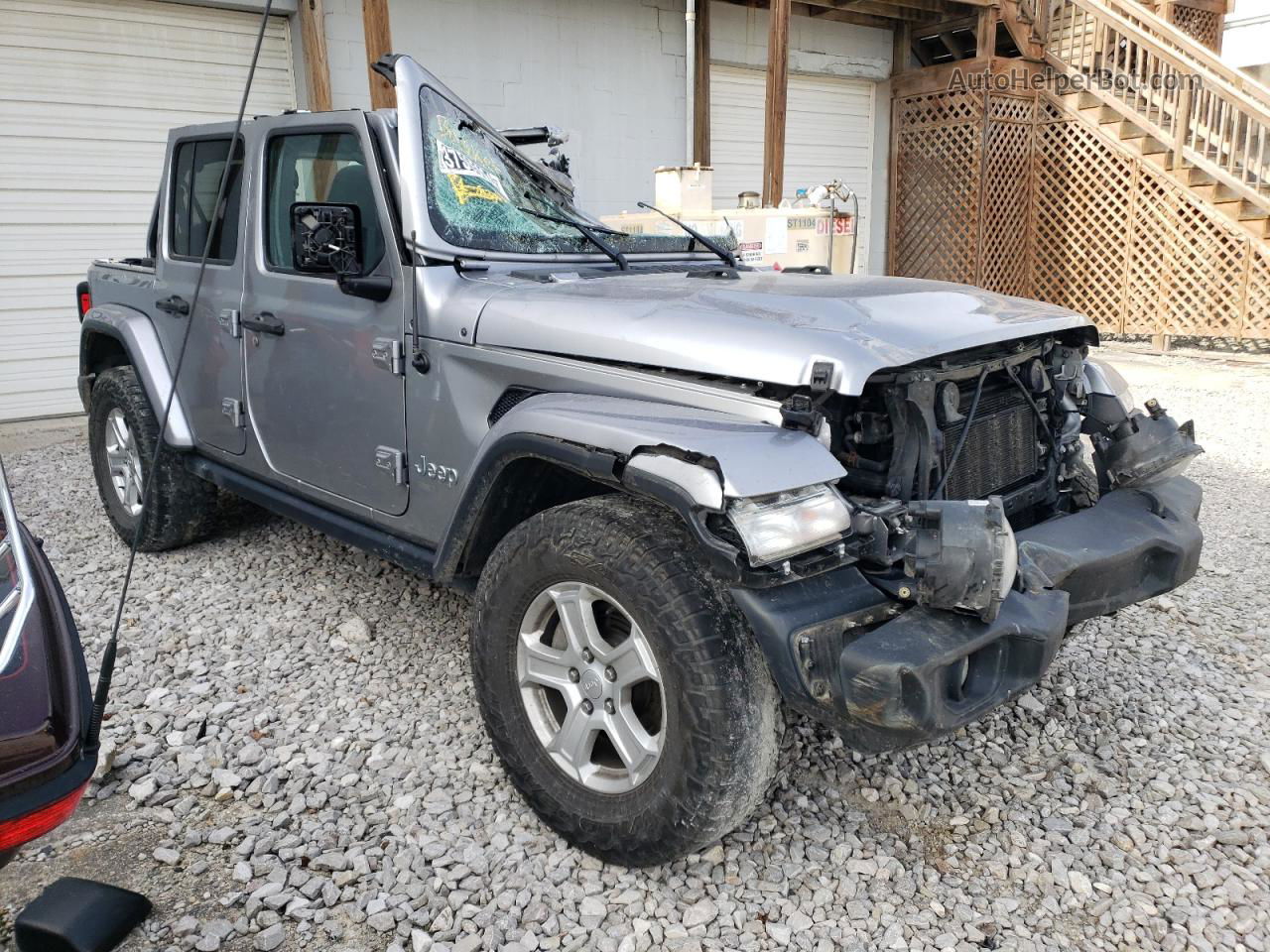 2019 Jeep Wrangler Unlimited Sport Silver vin: 1C4HJXDN8KW552974