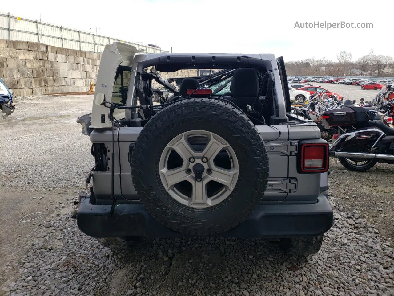 2019 Jeep Wrangler Unlimited Sport Silver vin: 1C4HJXDN8KW552974