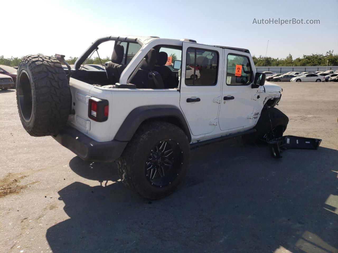 2019 Jeep Wrangler Unlimited Sport White vin: 1C4HJXDN8KW563764