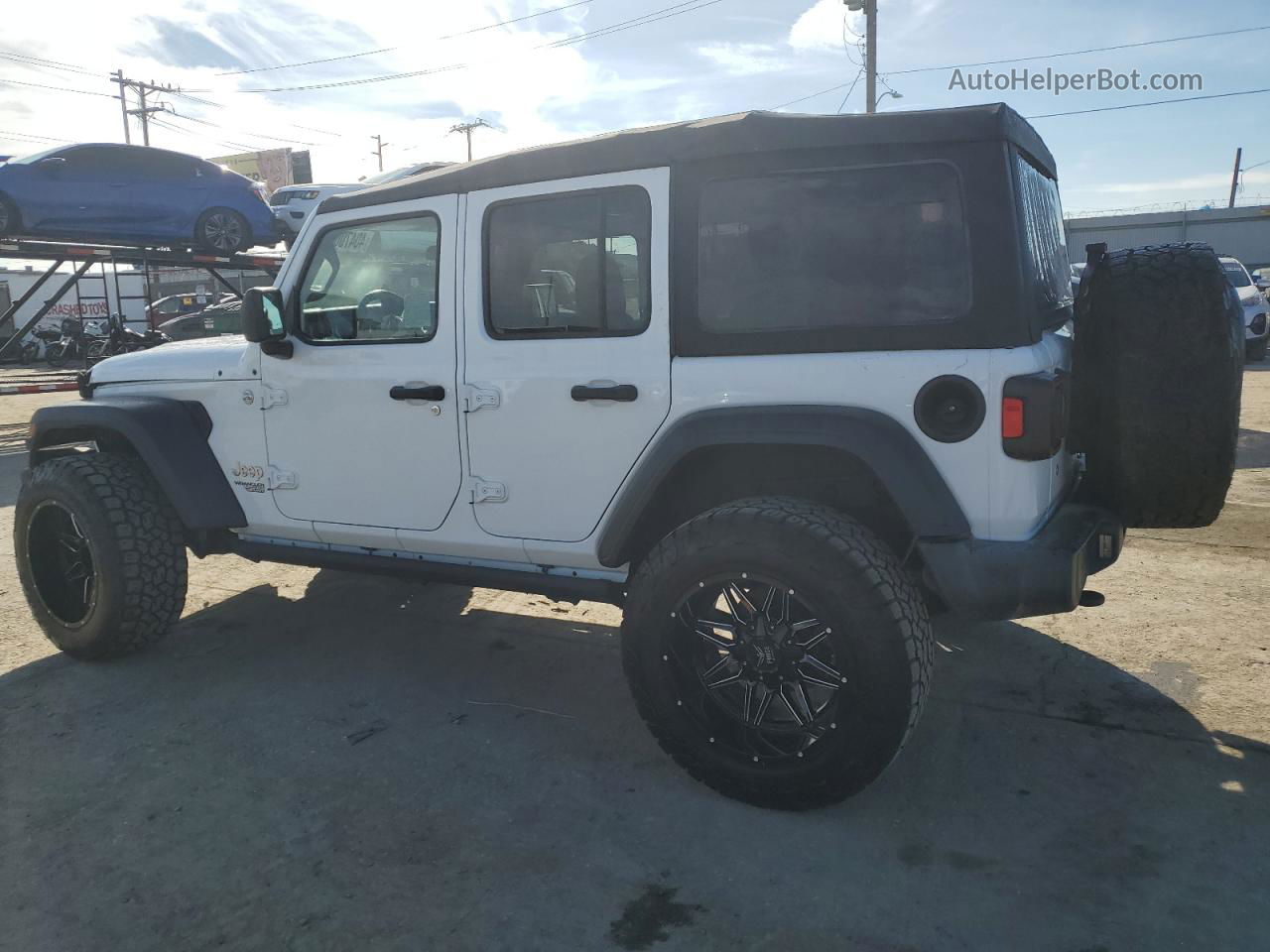 2019 Jeep Wrangler Unlimited Sport White vin: 1C4HJXDN8KW563764