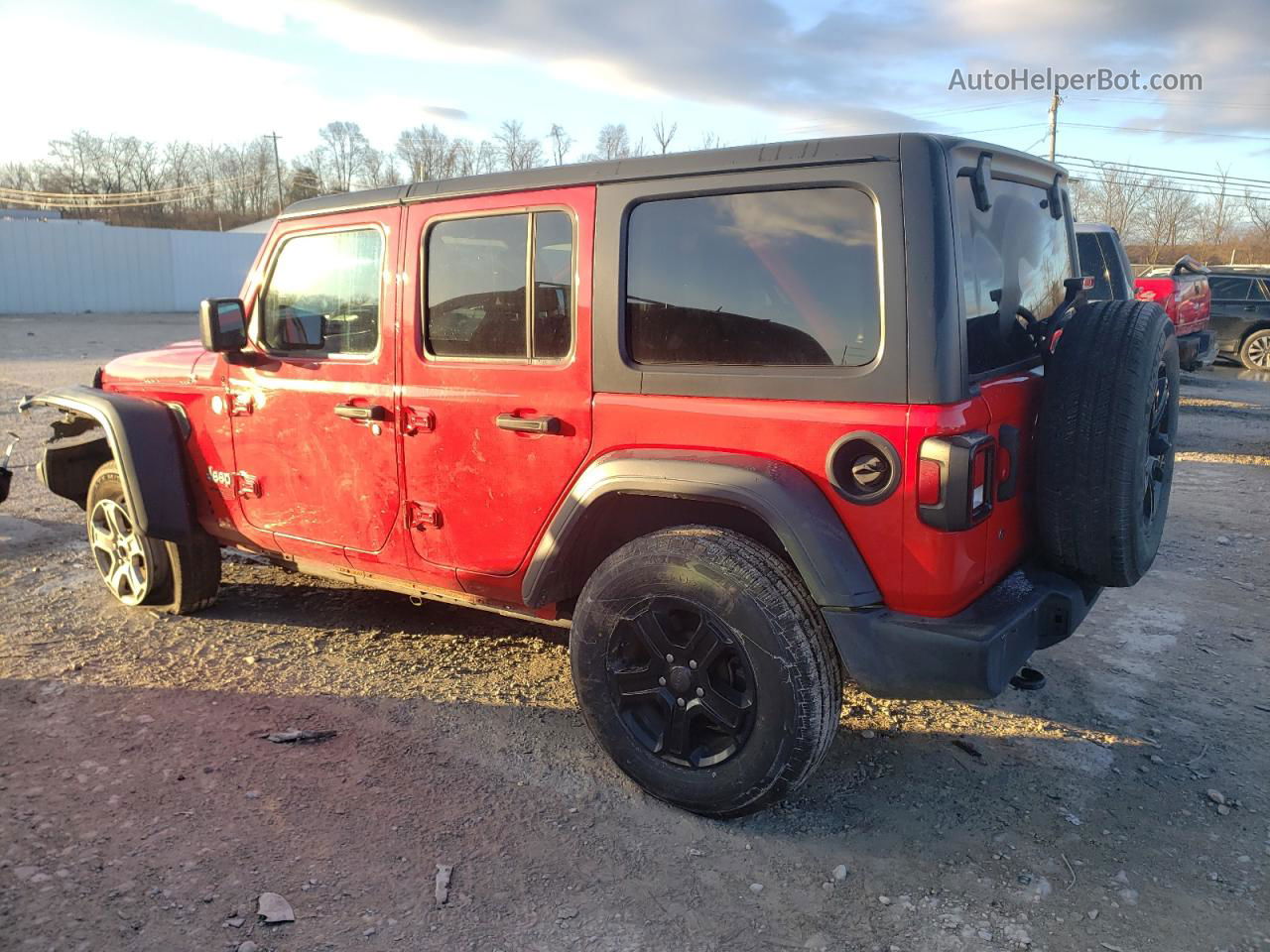 2019 Jeep Wrangler Unlimited Sport Красный vin: 1C4HJXDN8KW592438