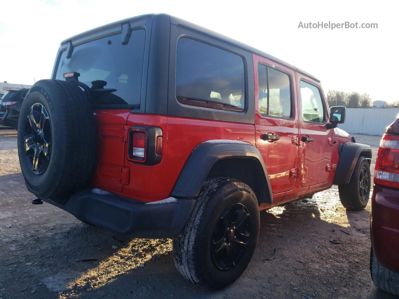 2019 Jeep Wrangler Unlimited Sport Красный vin: 1C4HJXDN8KW592438