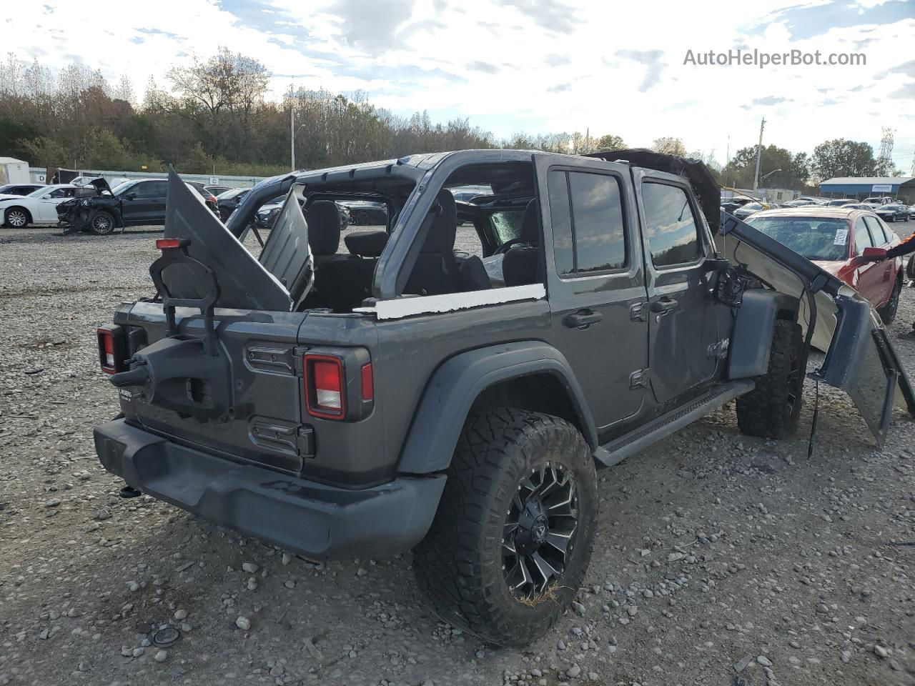 2019 Jeep Wrangler Unlimited Sport Gray vin: 1C4HJXDN8KW619136