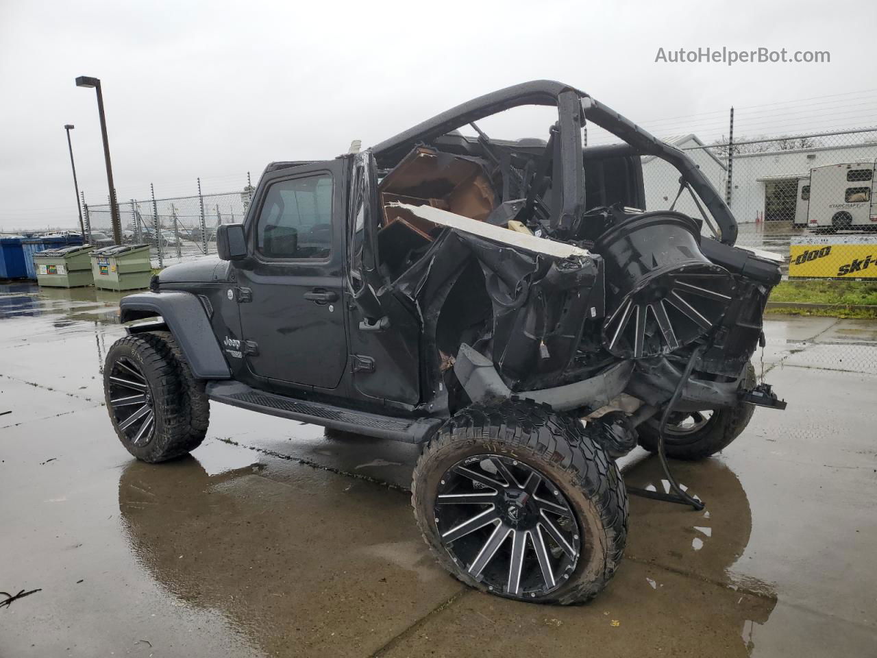 2019 Jeep Wrangler Unlimited Sport Черный vin: 1C4HJXDN8KW622537