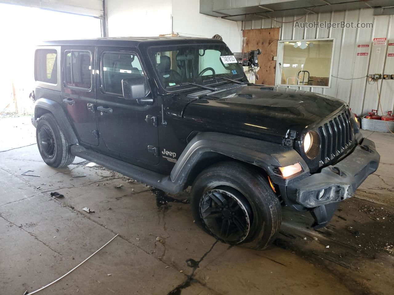 2019 Jeep Wrangler Unlimited Sport Black vin: 1C4HJXDN9KW549310