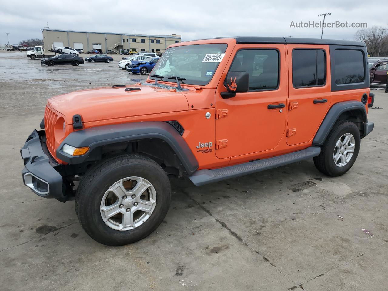 2019 Jeep Wrangler Unlimited Sport Orange vin: 1C4HJXDN9KW592321