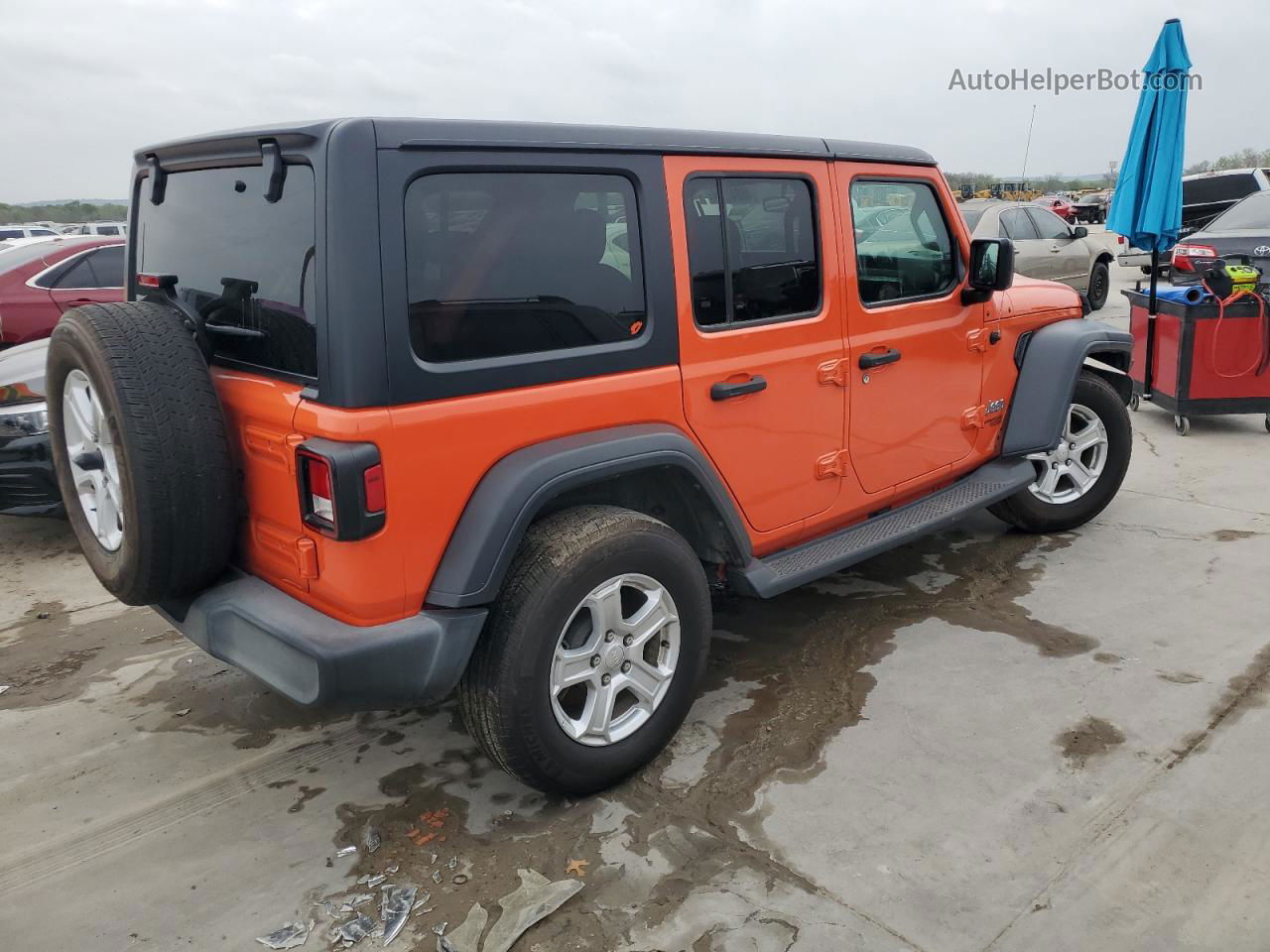 2019 Jeep Wrangler Unlimited Sport Orange vin: 1C4HJXDN9KW592321