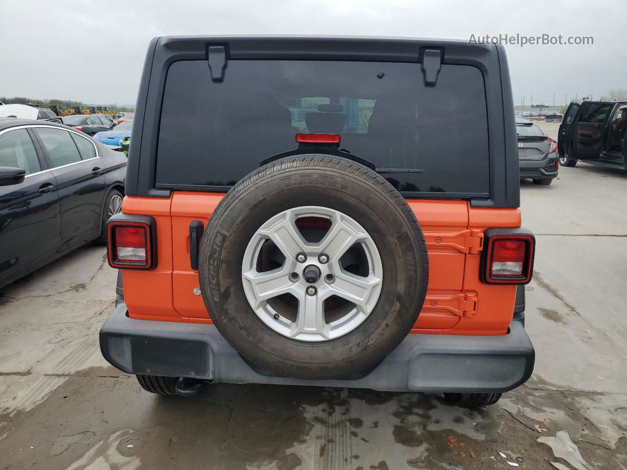 2019 Jeep Wrangler Unlimited Sport Orange vin: 1C4HJXDN9KW592321