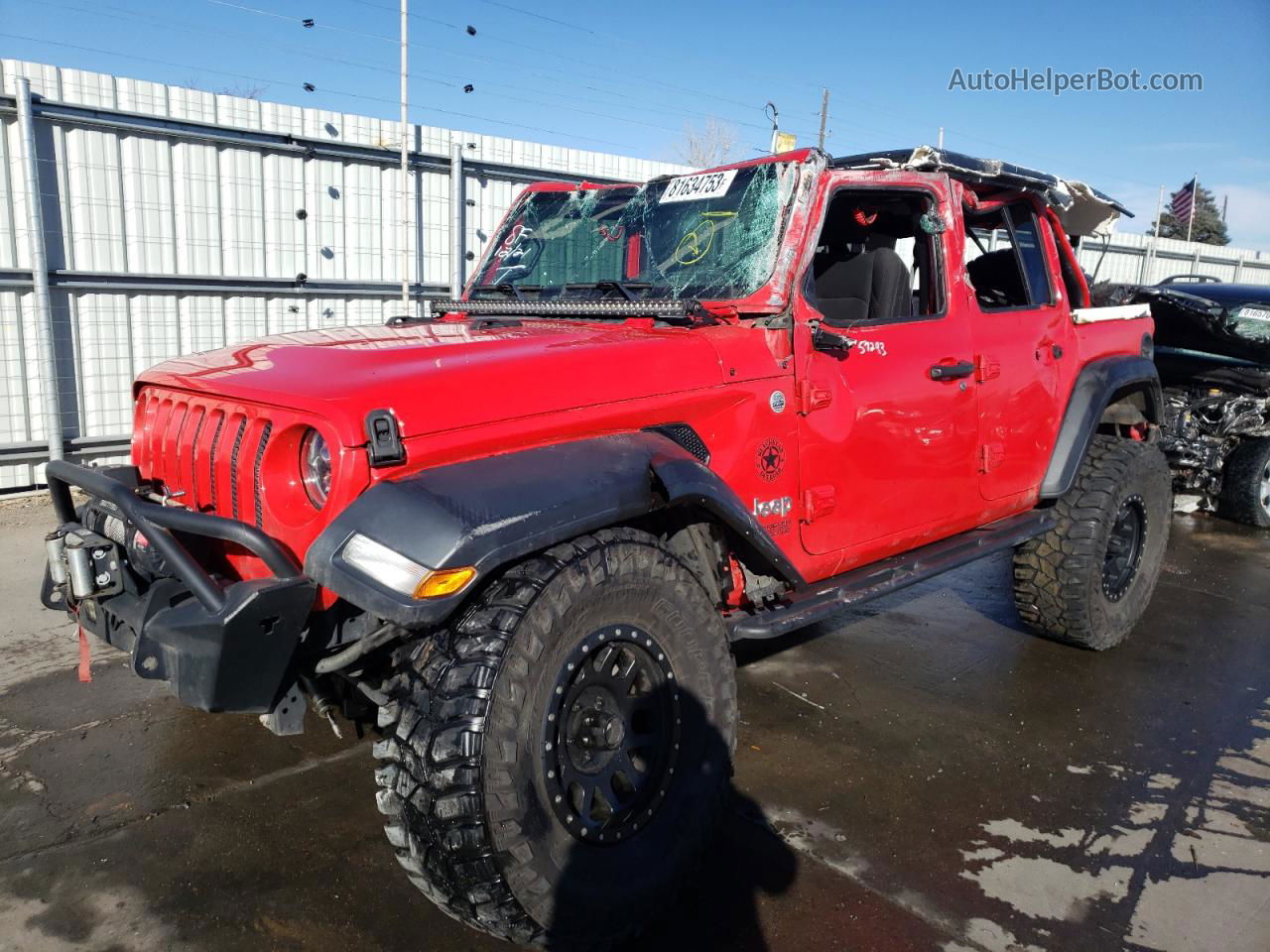 2019 Jeep Wrangler Unlimited Sport Red vin: 1C4HJXDN9KW636186