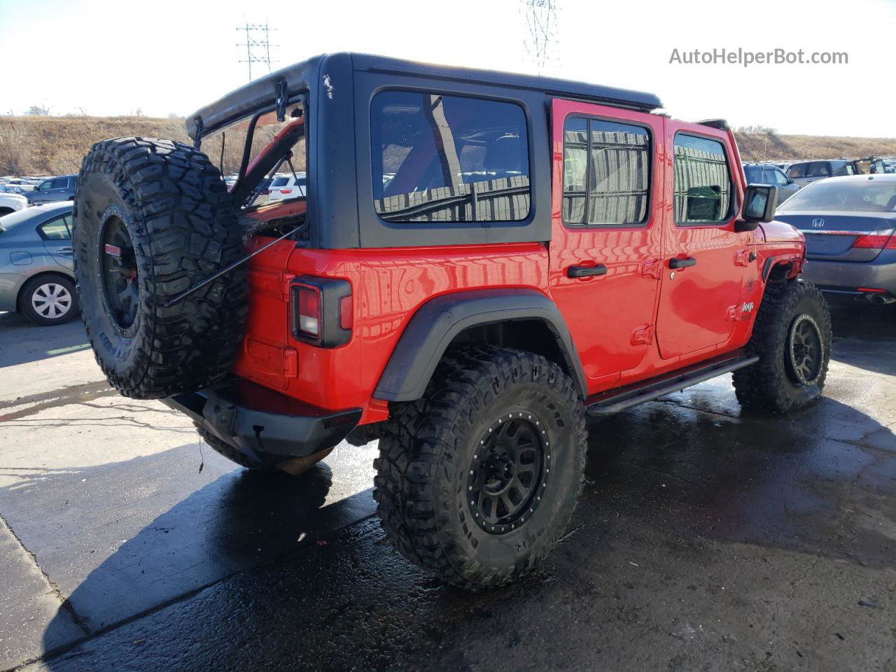 2019 Jeep Wrangler Unlimited Sport Red vin: 1C4HJXDN9KW636186