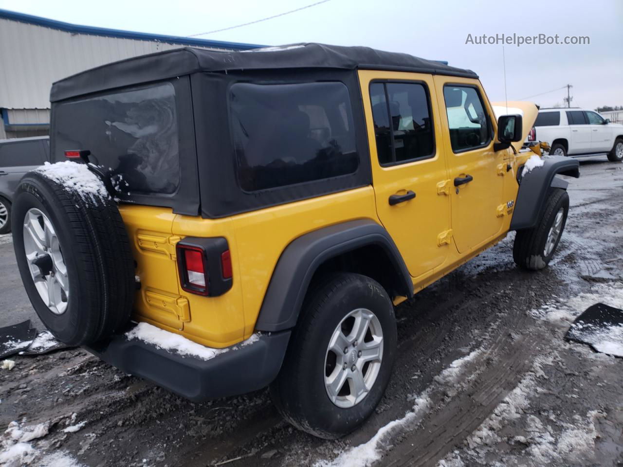 2019 Jeep Wrangler Unlimited Sport Yellow vin: 1C4HJXDNXKW503551