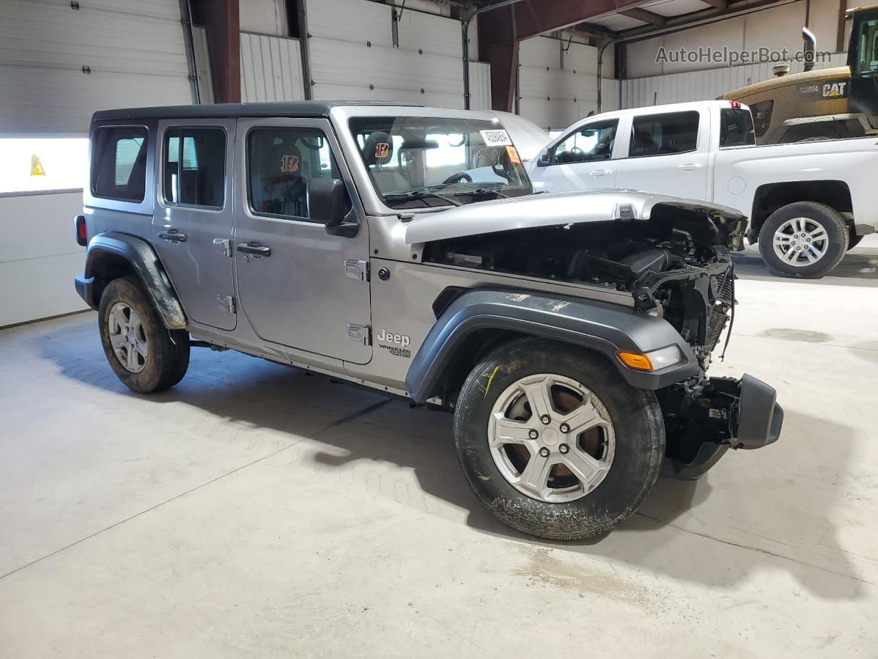 2019 Jeep Wrangler Unlimited Sport White vin: 1C4HJXDNXKW592005