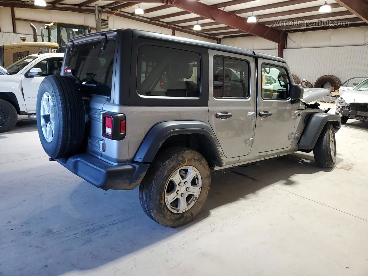 2019 Jeep Wrangler Unlimited Sport White vin: 1C4HJXDNXKW592005