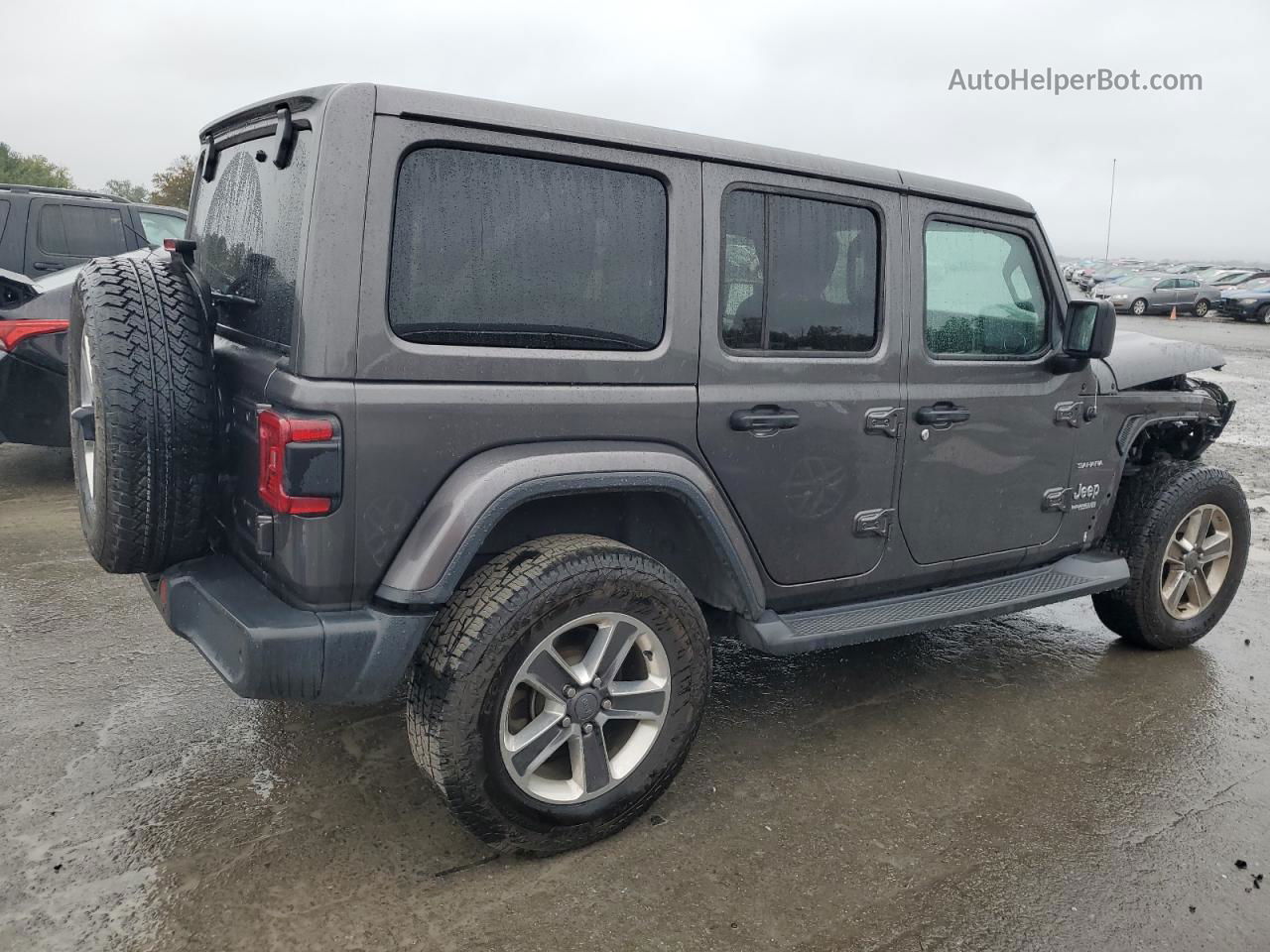 2019 Jeep Wrangler Unlimited Sahara Gray vin: 1C4HJXEG0KW619552