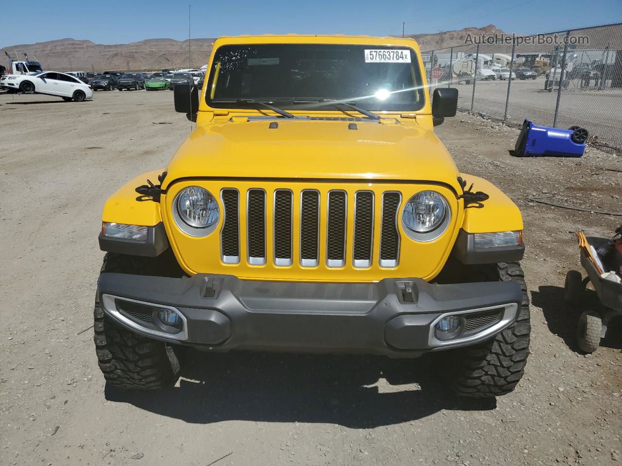 2019 Jeep Wrangler Unlimited Sahara Yellow vin: 1C4HJXEG0KW630227