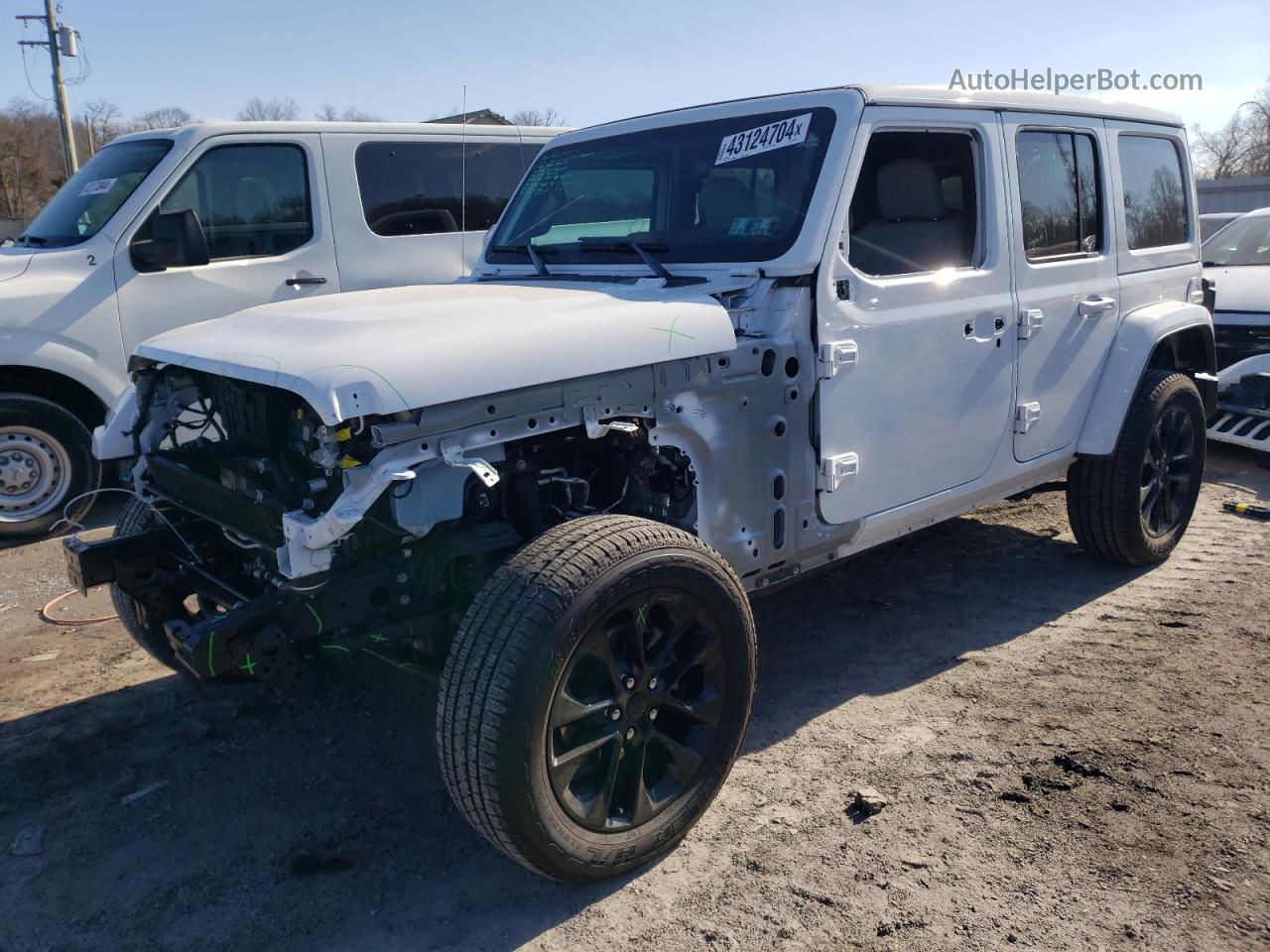 2023 Jeep Wrangler Sahara White vin: 1C4HJXEG1PW545744