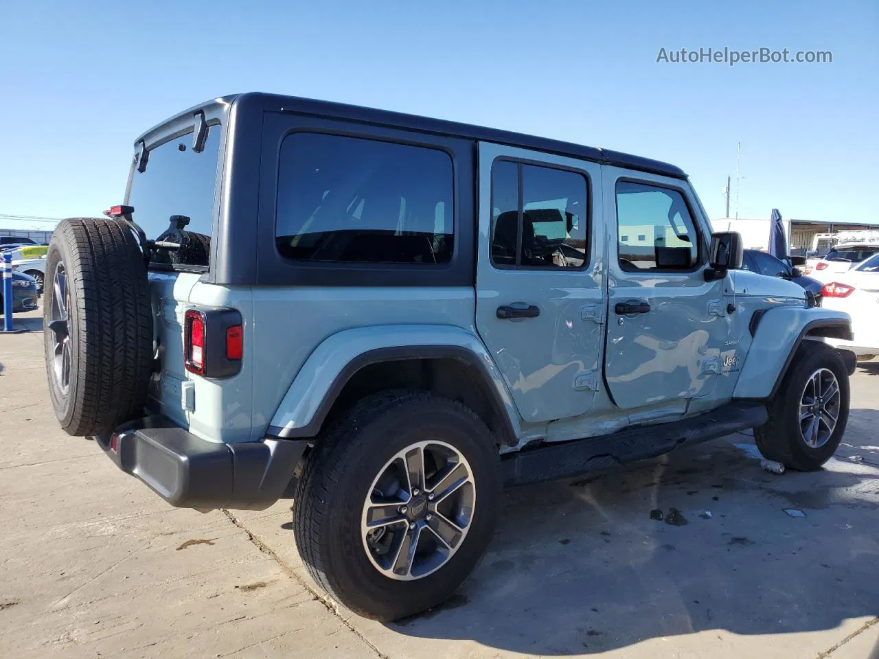 2023 Jeep Wrangler Sahara Turquoise vin: 1C4HJXEG1PW681937