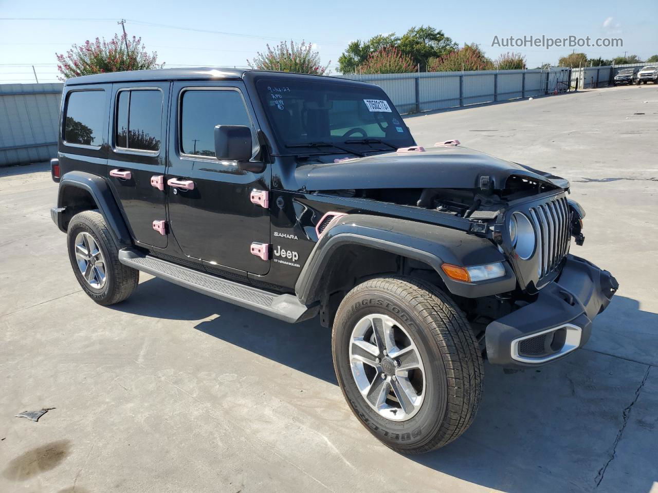 2023 Jeep Wrangler Sahara Black vin: 1C4HJXEG2PW543517