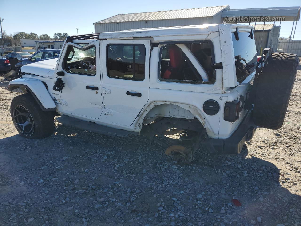 2019 Jeep Wrangler Unlimited Sahara White vin: 1C4HJXEG3KW543616