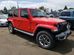 2019 Jeep Wrangler Unlimited Sahara Red vin: 1C4HJXEG3KW551893