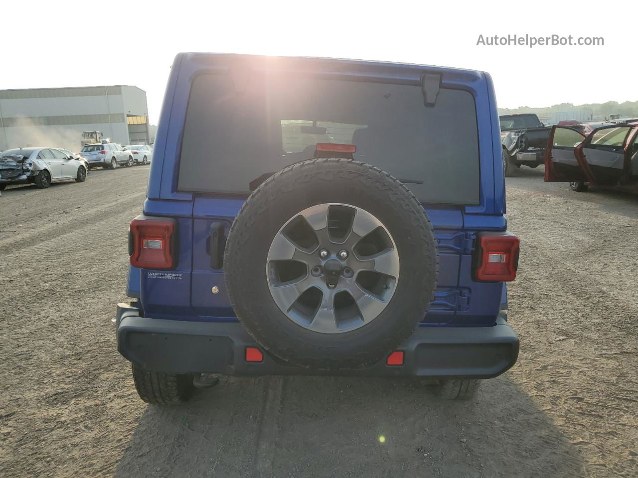 2019 Jeep Wrangler Unlimited Sahara Blue vin: 1C4HJXEG5KW559509