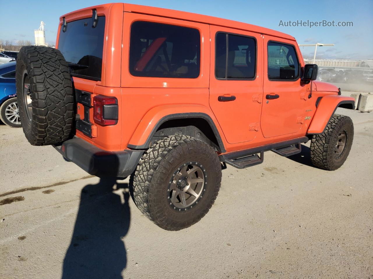 2019 Jeep Wrangler Unlimited Sahara Orange vin: 1C4HJXEG6KW521965