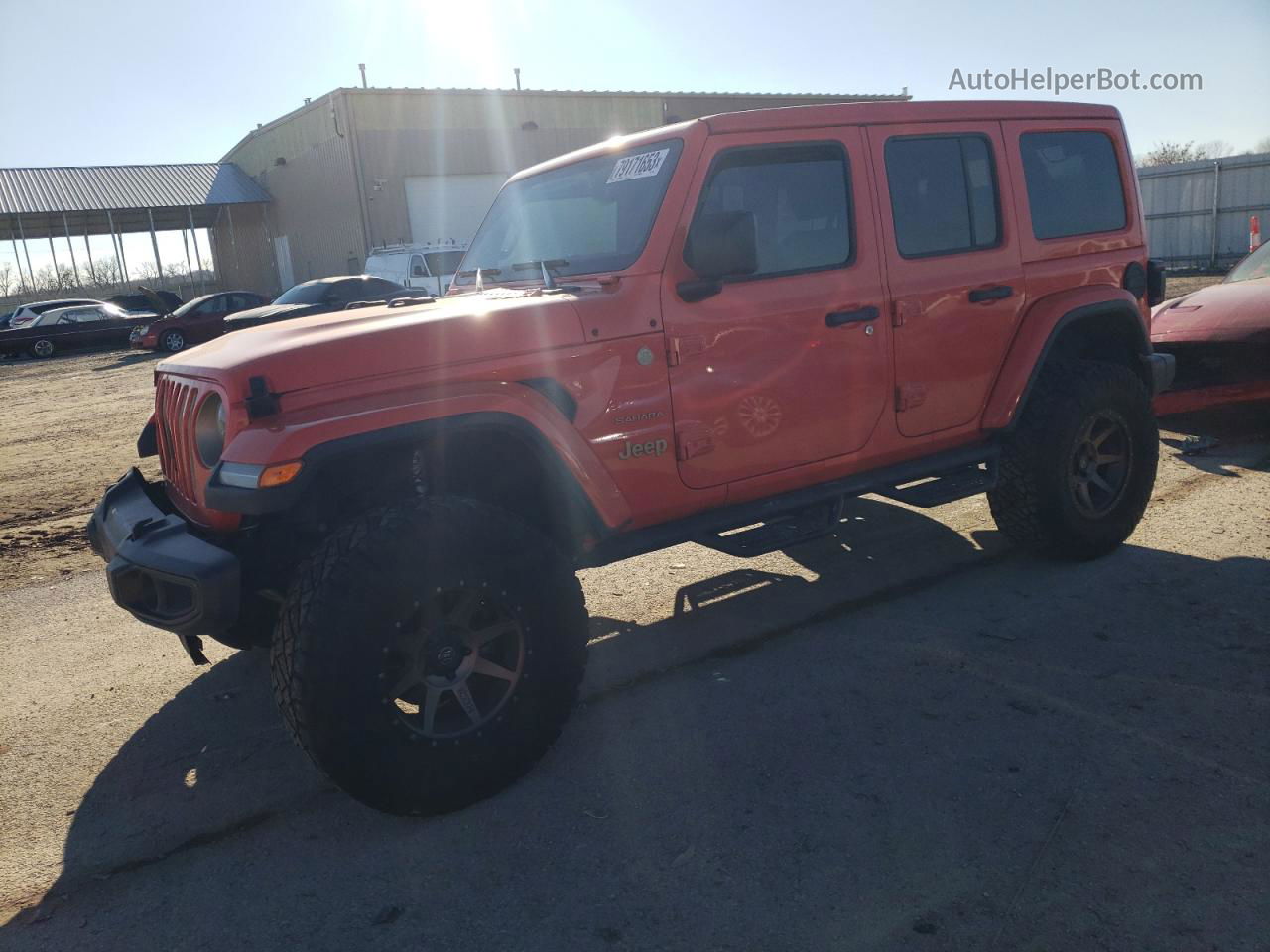 2019 Jeep Wrangler Unlimited Sahara Orange vin: 1C4HJXEG6KW521965