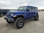 2019 Jeep Wrangler Unlimited Sahara Синий vin: 1C4HJXEG6KW589067